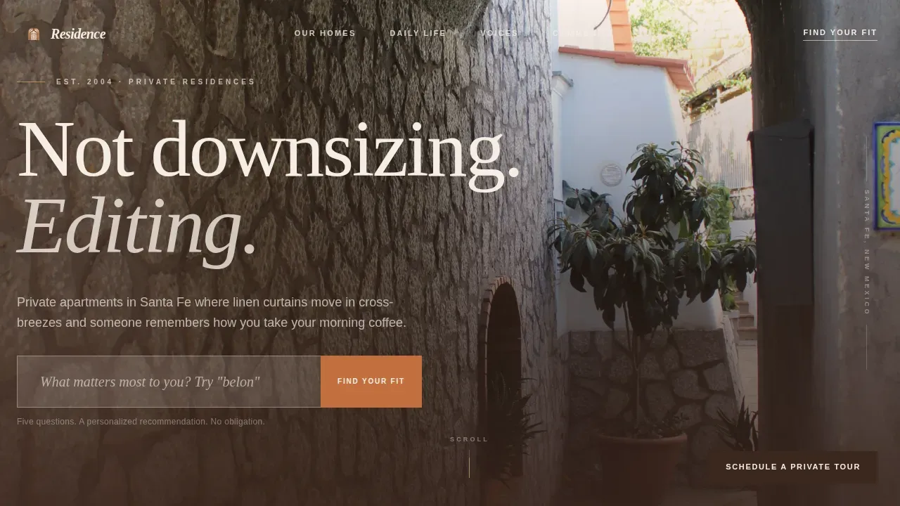 Premier Senior Community Landing Page Template