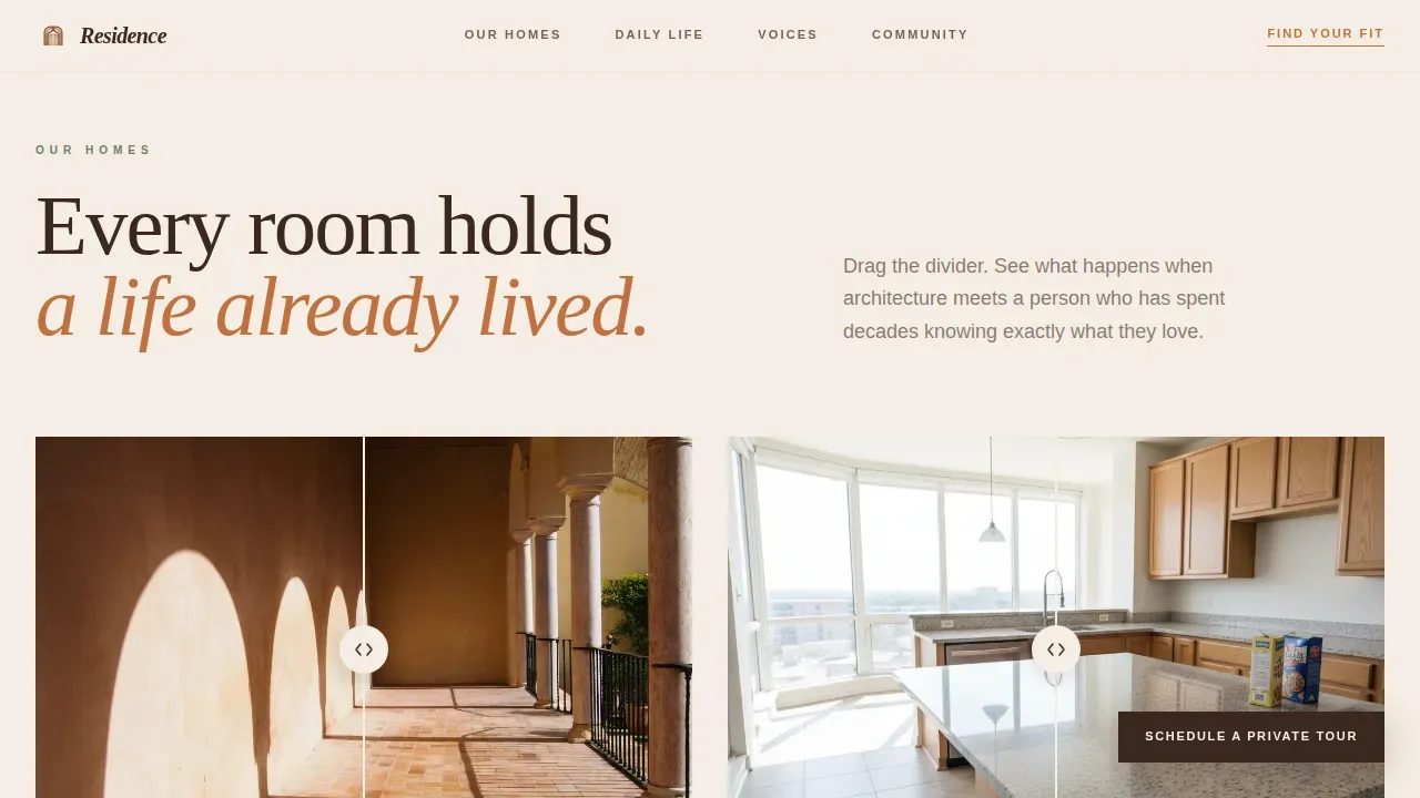 Premier Senior Community Landing Page Template