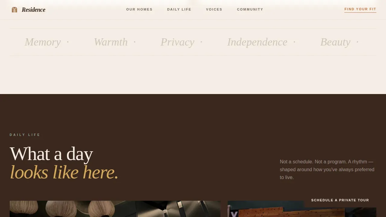Premier Senior Community Landing Page Template