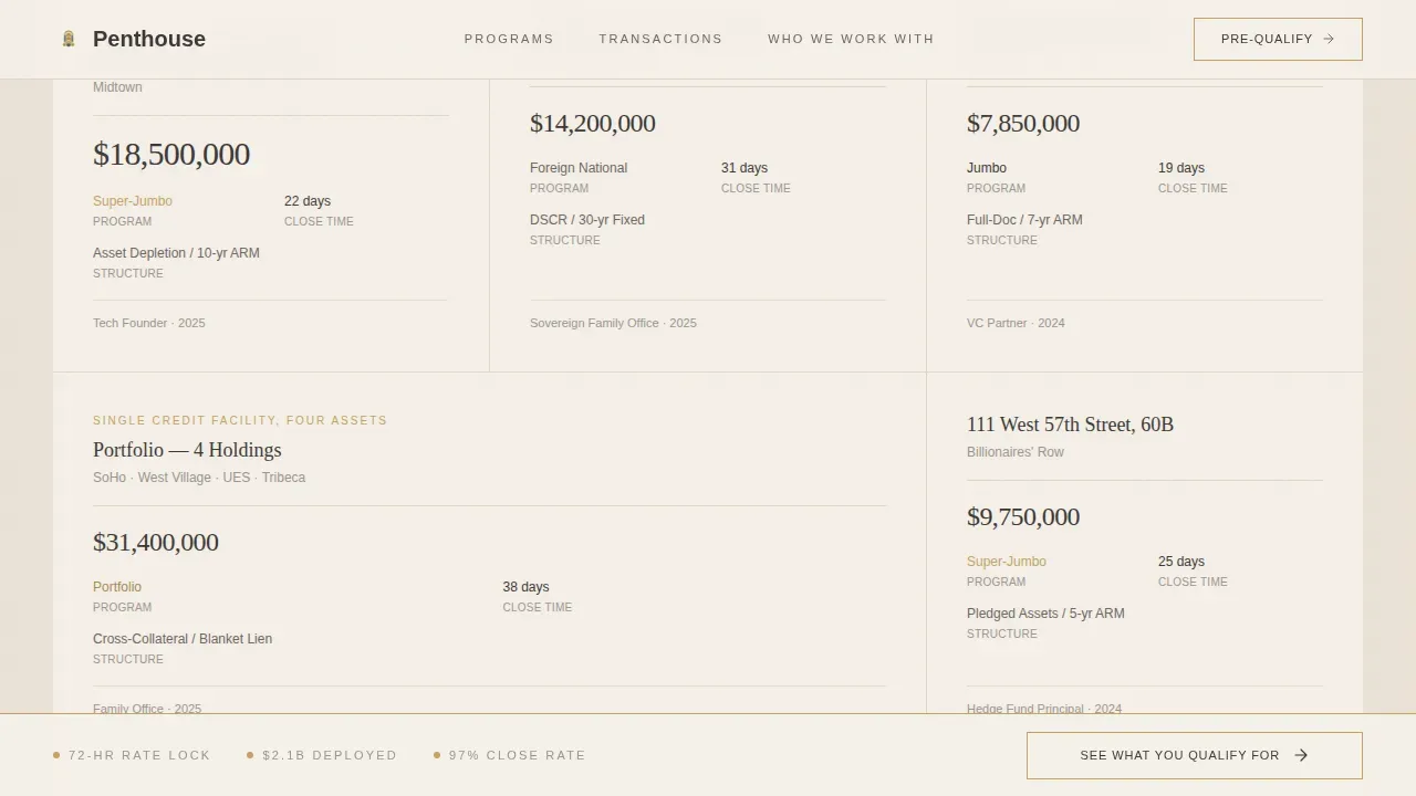 Atelier Premium Mortgage Landing Page Template