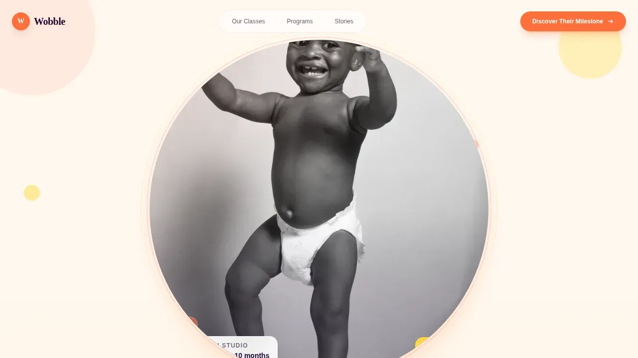 Interactive Infant Development Landing Page Template