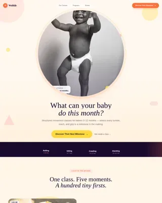 Interactive Infant Development Landing Page Template