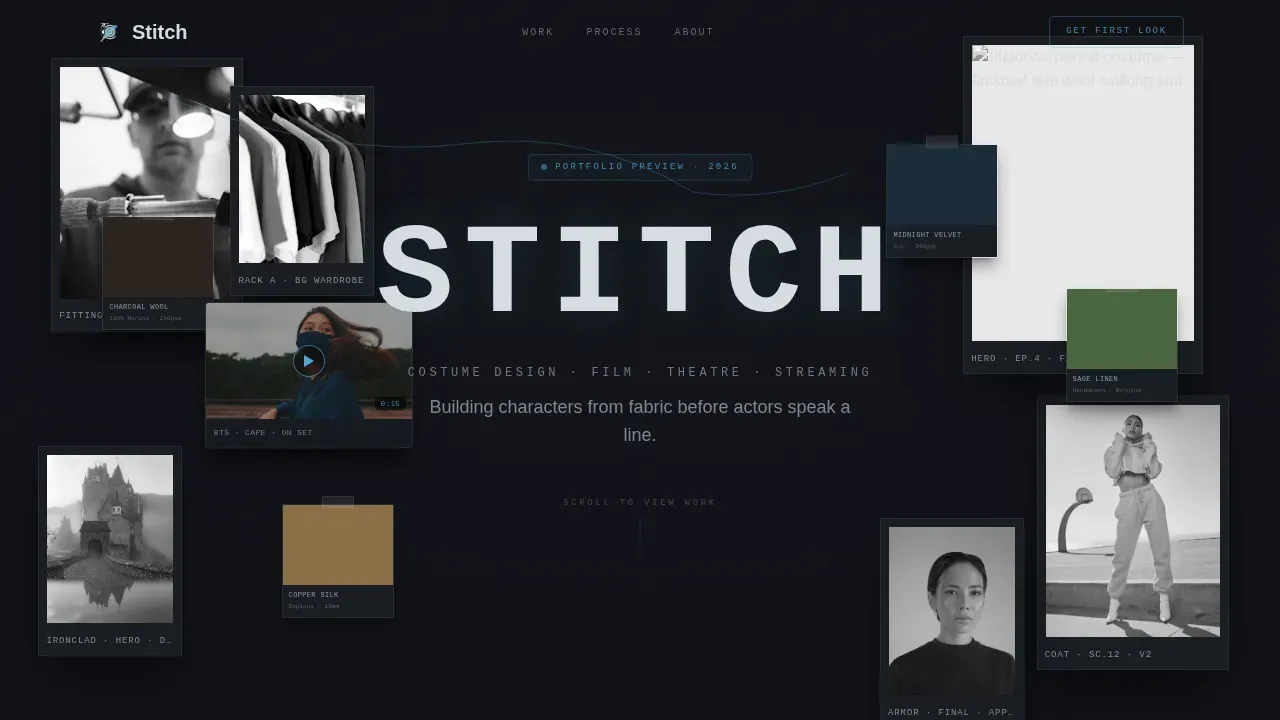 Expert Costume Design Portfolio Landing Page Template