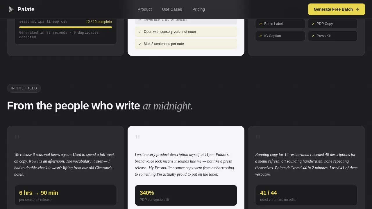 AI-Powered Culinary Content Landing Page Template