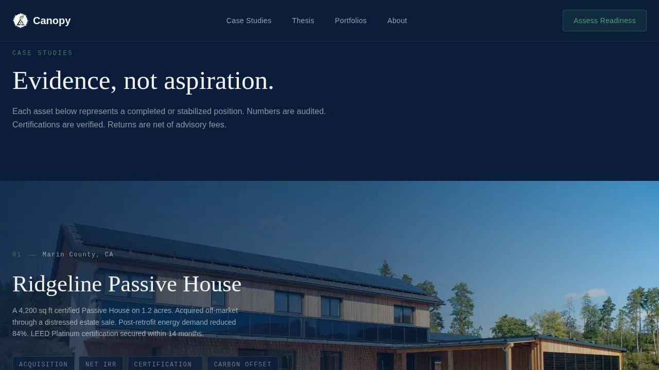 Strategic Green Capital Advisory Landing Page Template