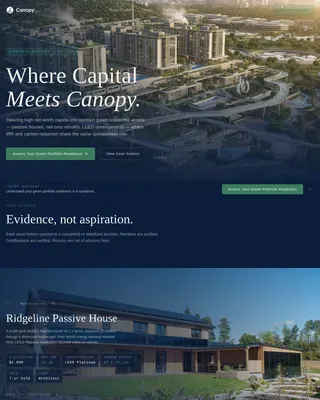 Strategic Green Capital Advisory Landing Page Template