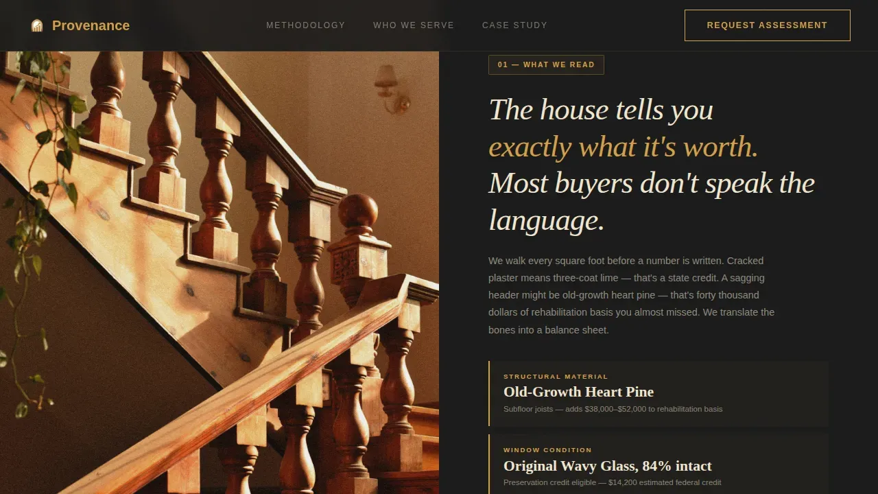 Heritage Home Investment Landing Page Template
