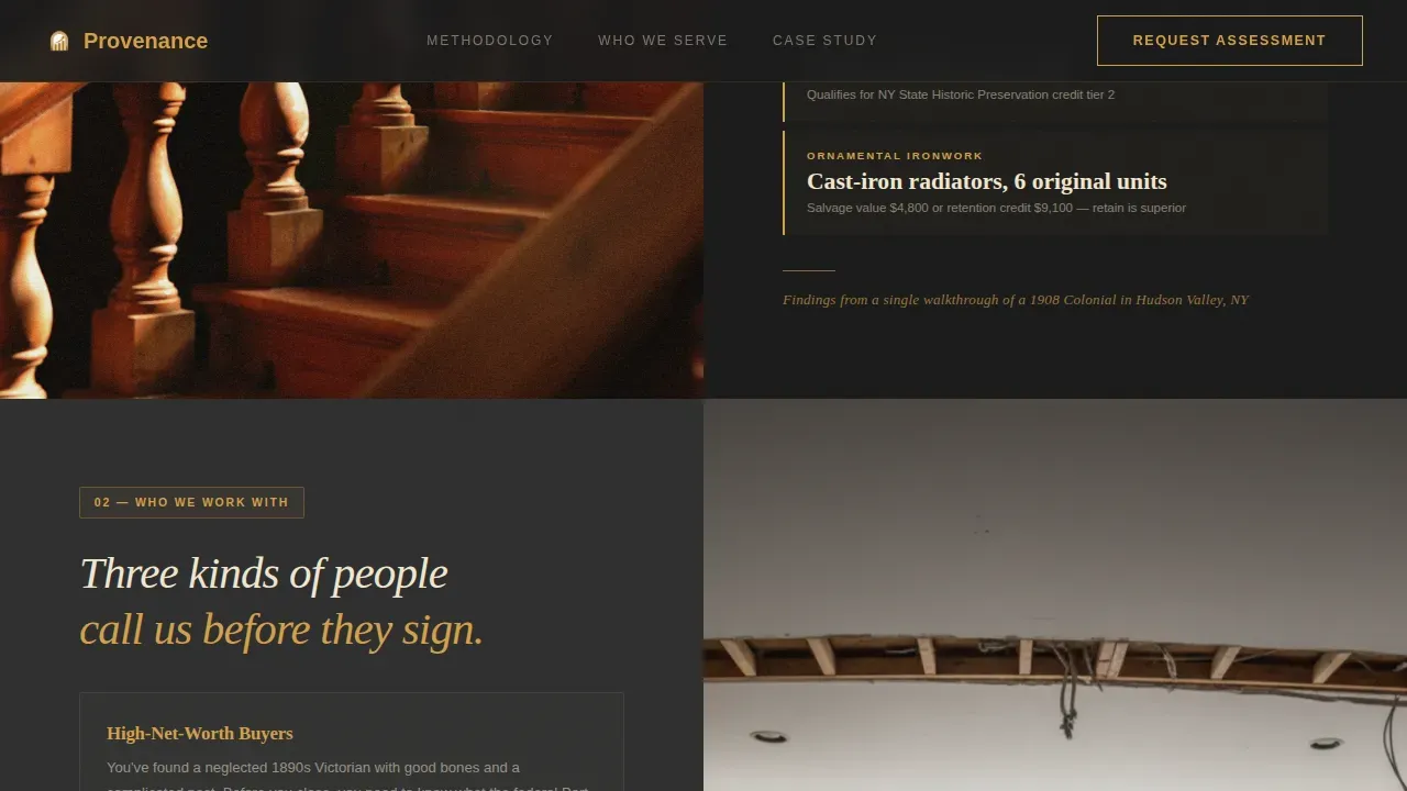 Heritage Home Investment Landing Page Template