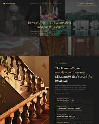 Heritage Home Investment Landing Page Template