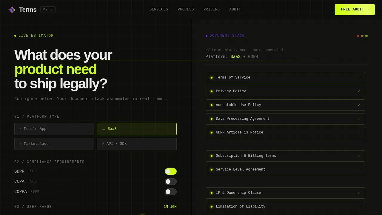Tech & App Compliance Law Firm Website Template