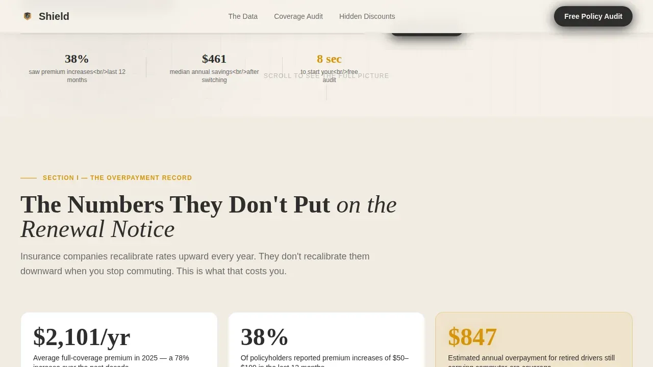 Complete Retiree Insurance Comparison Website Template
