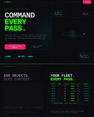 Intelligent Satellite Operations Landing Page Template