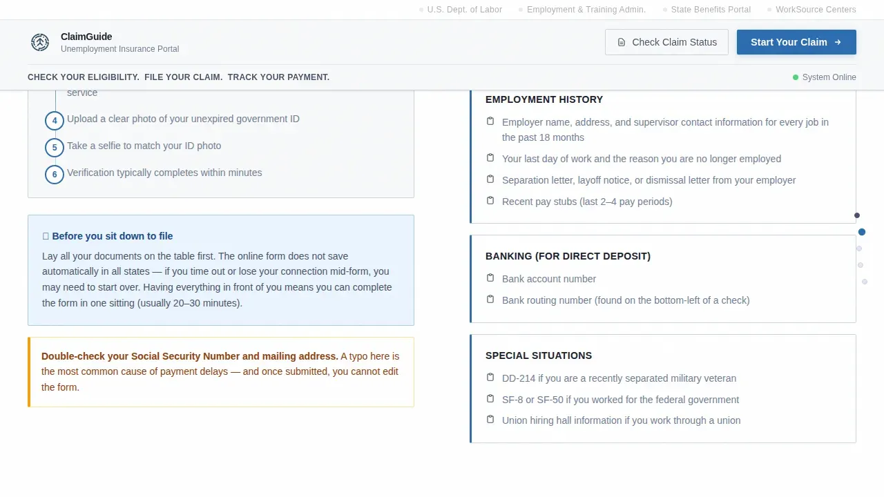 Guided Unemployment Support Landing Page Template