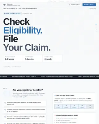 Guided Unemployment Support Landing Page Template