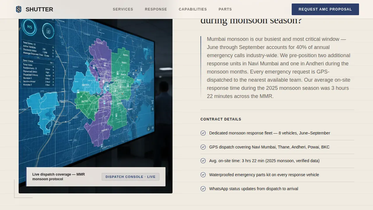 Commercial Garage Operations Landing Page Template