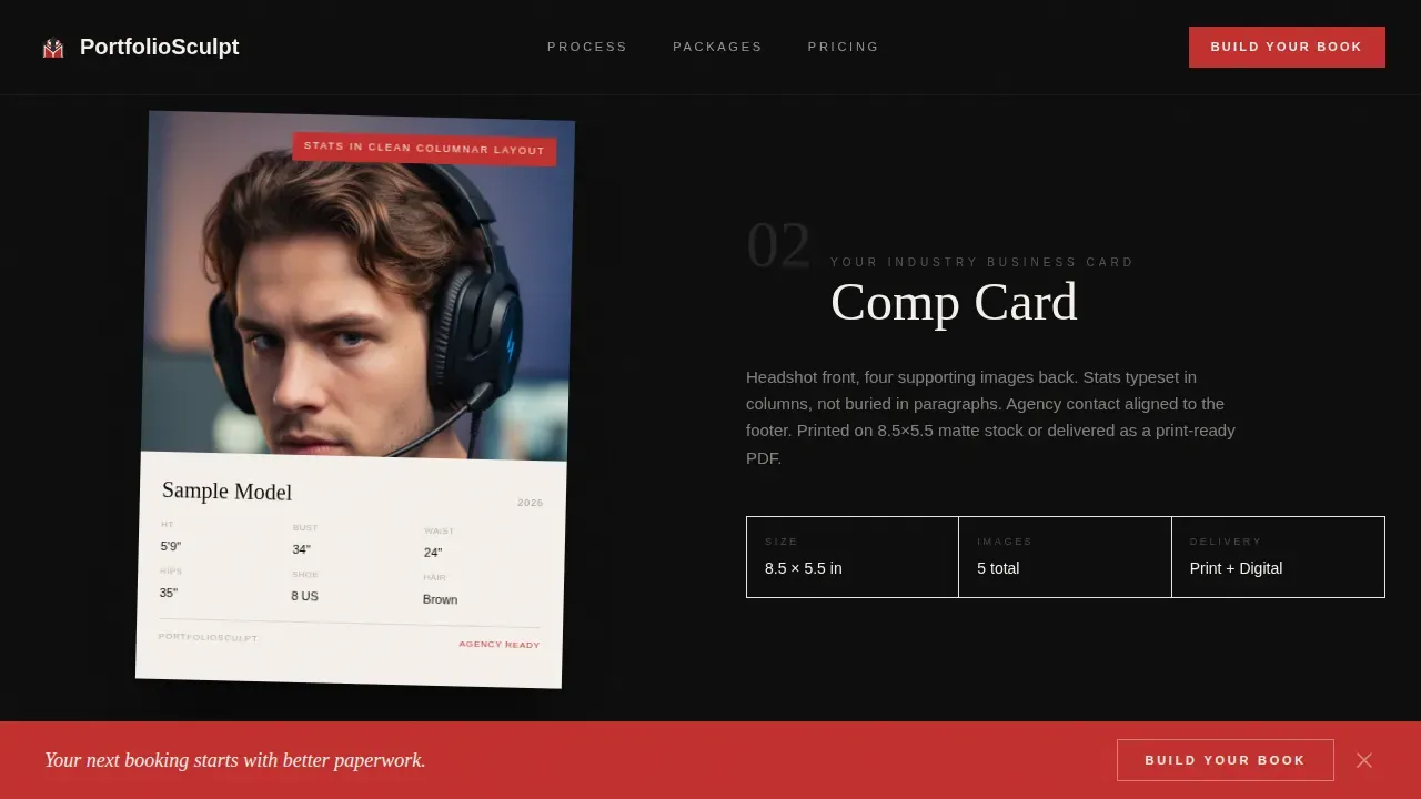 Editorial Modeling Portfolio Landing Page Template