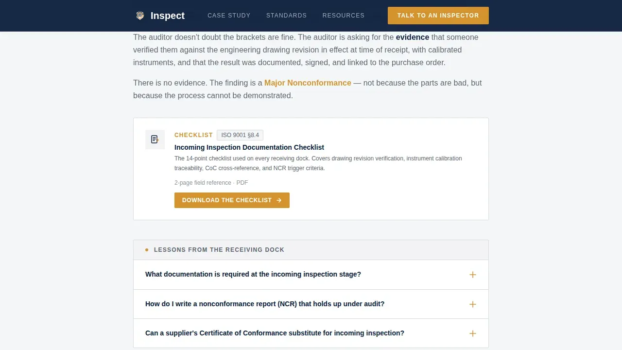 Compliance Auditor Booking Landing Page Template