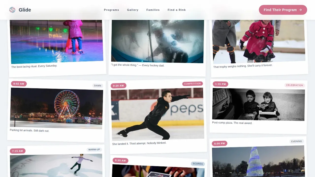 Community Youth Skating Landing Page Template