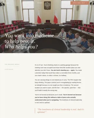 Exclusive Clinician Network Landing Page Template