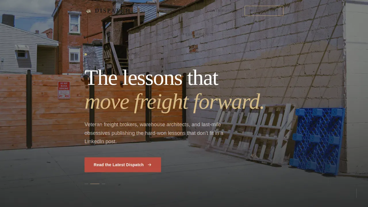 Authority Logistics Insights Landing Page Template