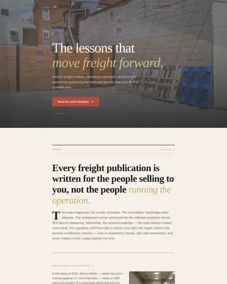Authority Logistics Insights Landing Page Template