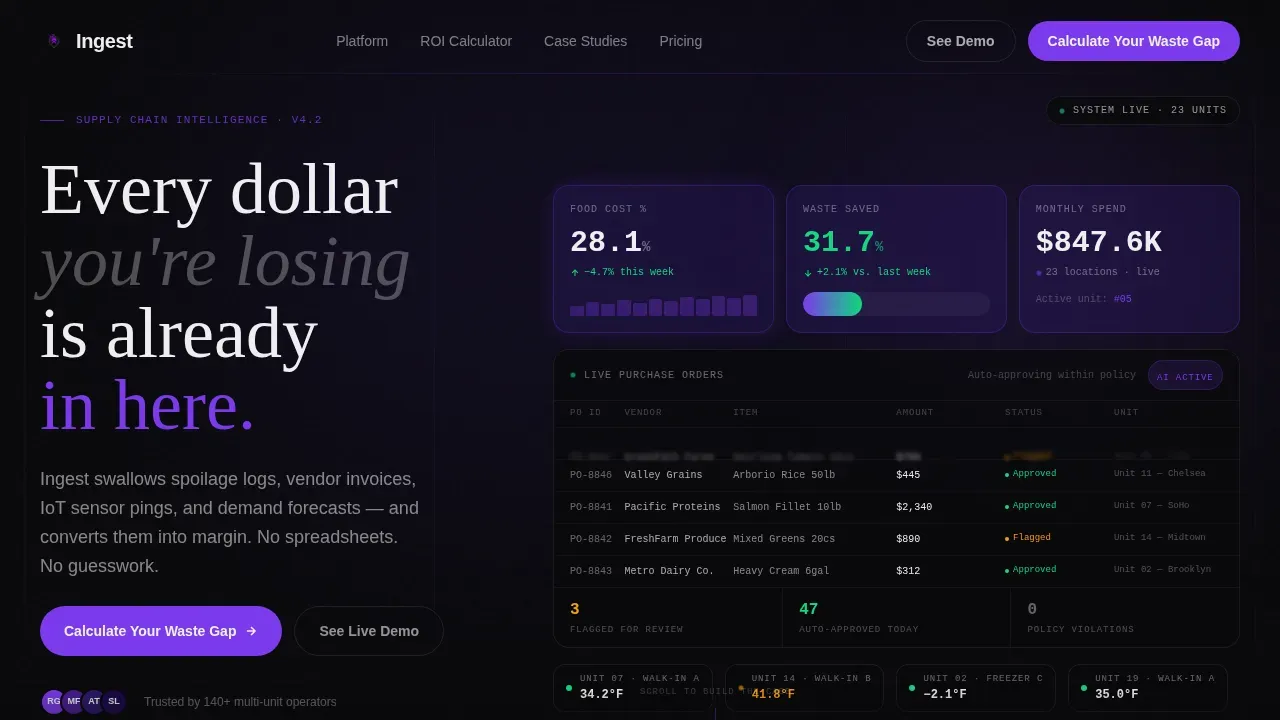 Intelligent Logistics Command Landing Page Template
