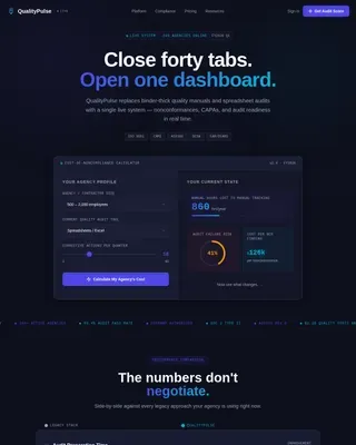Audit Readiness Compliance Professional Website Template
