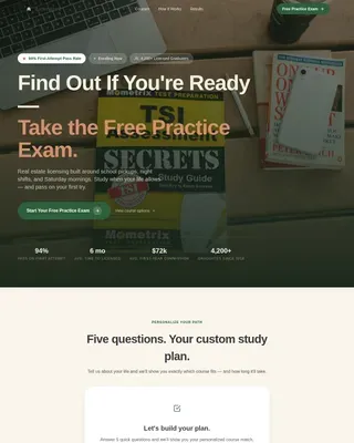 Family-Focused Realty Academy Landing Page Template