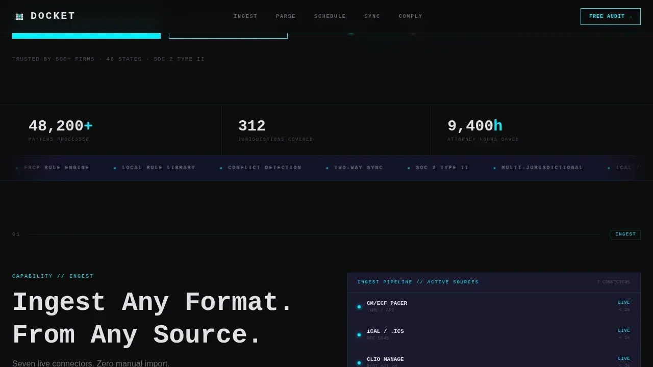 Intelligent Court Management Landing Page Template