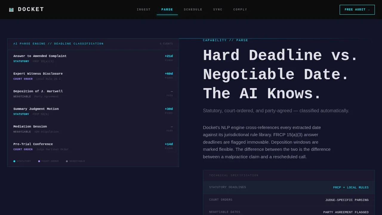Intelligent Court Management Landing Page Template
