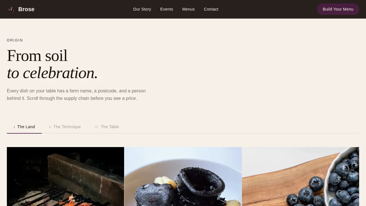 Haute Craft Scottish Catering Landing Page Template