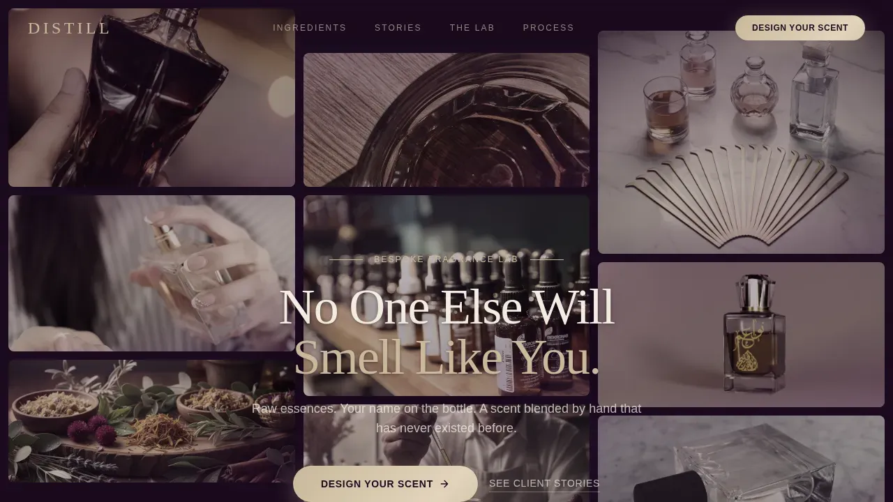 Artisanal Fragrance Studio Landing Page Template