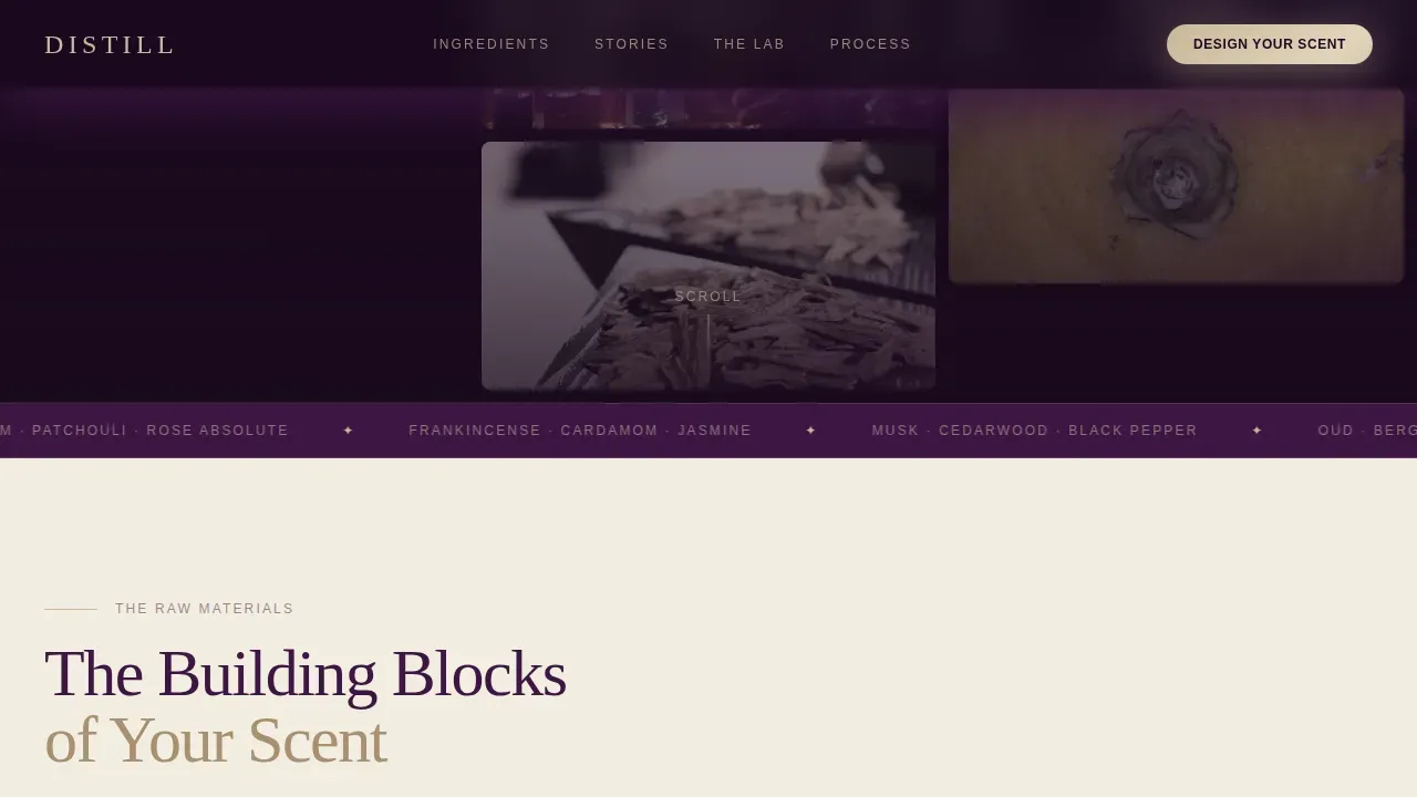 Artisanal Fragrance Studio Landing Page Template