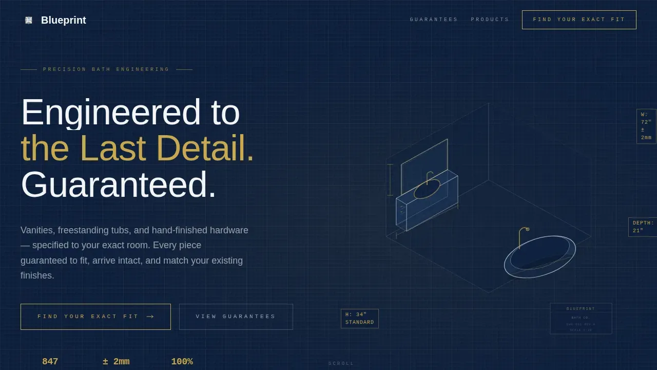 Premium Bathroom Solutions Landing Page Template
