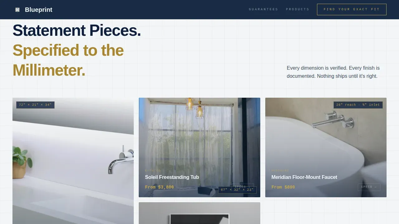 Premium Bathroom Solutions Landing Page Template