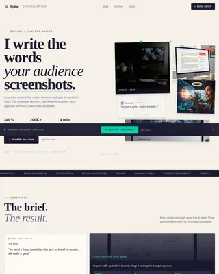 Ink & Paper Content Writer Portfolio Landing Page