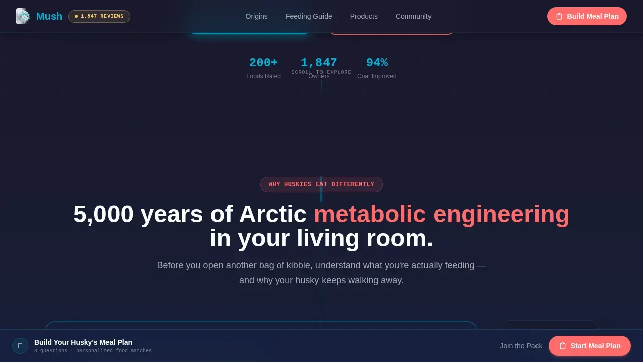 Arctic Nutrition Community Landing Page Template