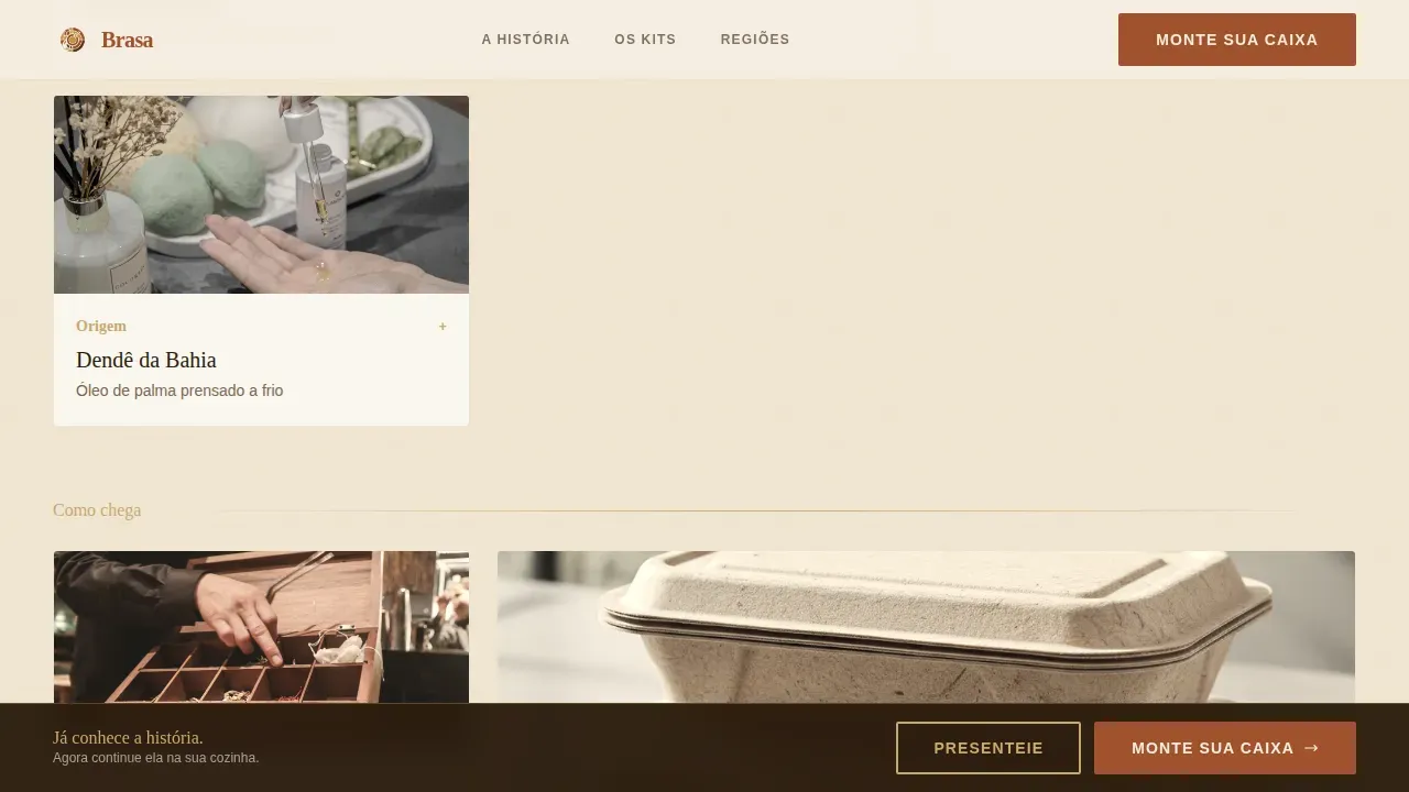 Premium Brazilian Meal Kit | Free Website Template | Rocket