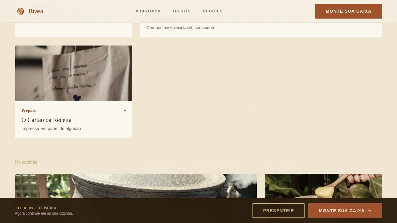 Premium Brazilian Meal Kit | Free Website Template | Rocket
