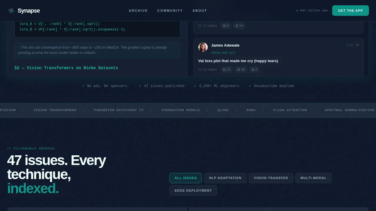 Transfer Learning Newsletter & Community Landing Page