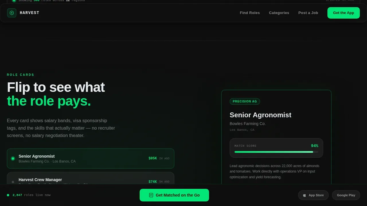 Precision Agtech Job Board Landing Page Template