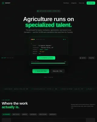 Precision Agtech Job Board Landing Page Template