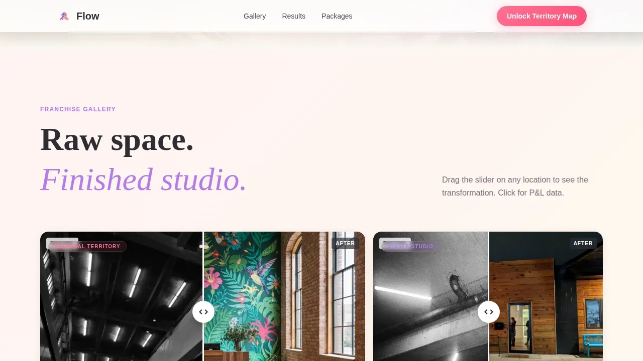 Yoga Studio Franchise Landing Page Template