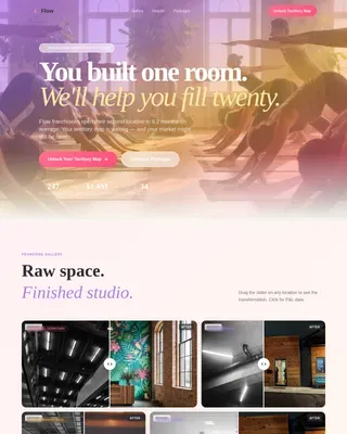 Yoga Studio Franchise Landing Page Template