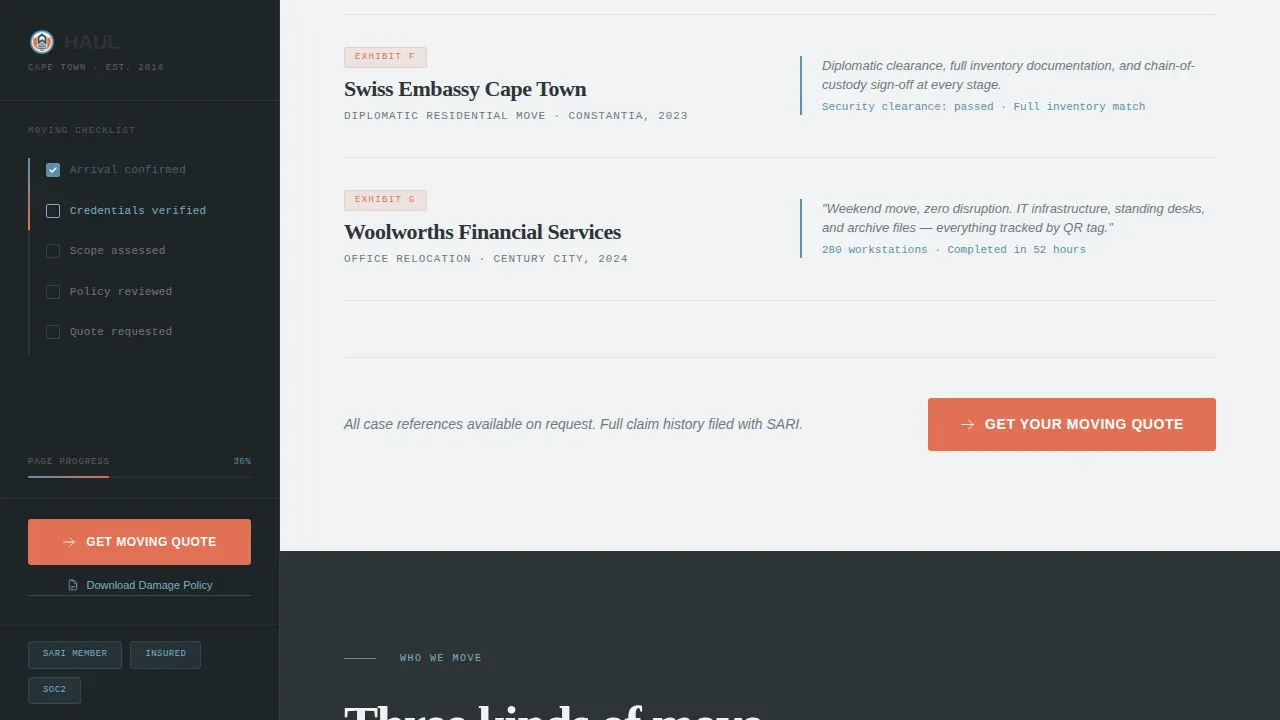 Professional Moving Authority | Free Website Template | Rocket