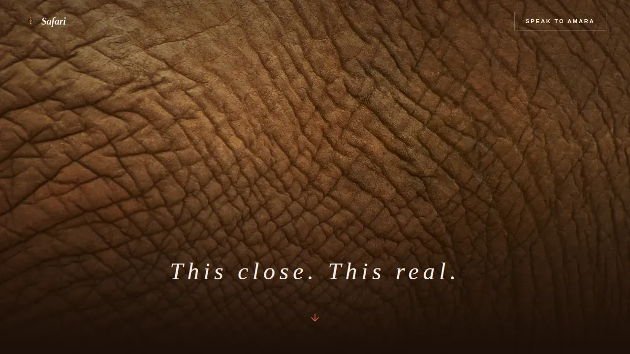 Curated Luxury Kenya Travel Landing Page Template