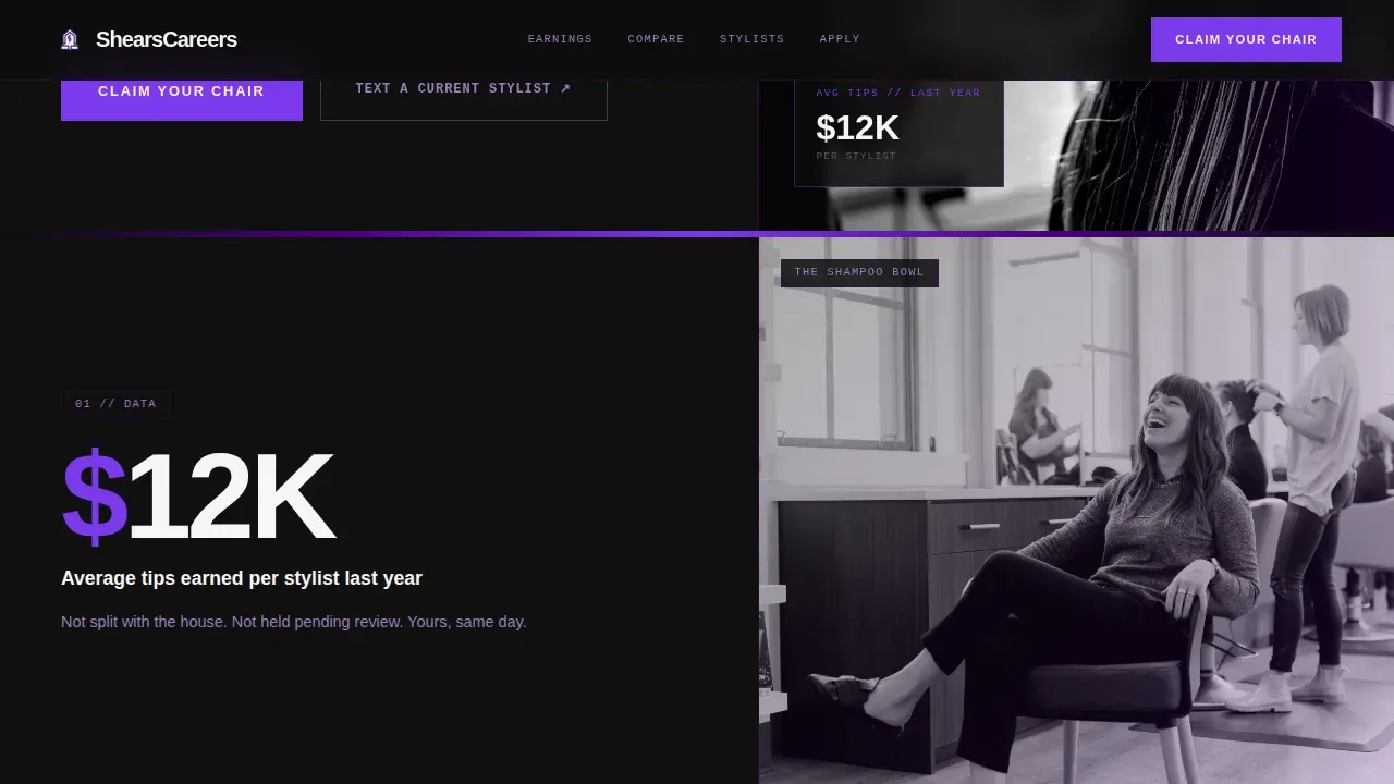 Hair Salon Careers Website Template