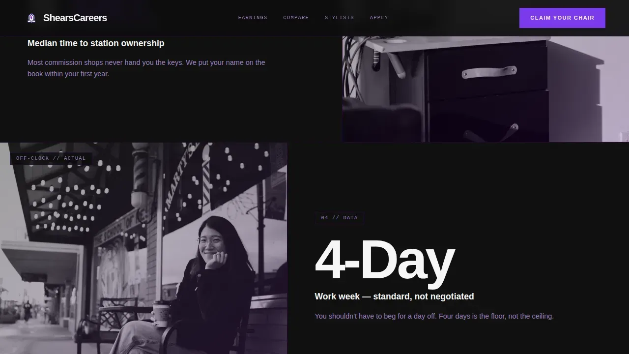 Hair Salon Careers Website Template