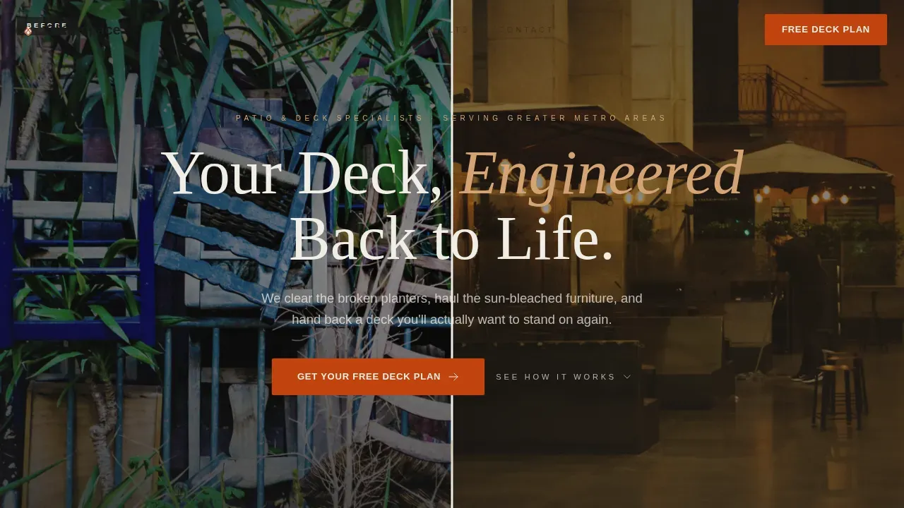 Patio & Deck Declutter Landing Page Template