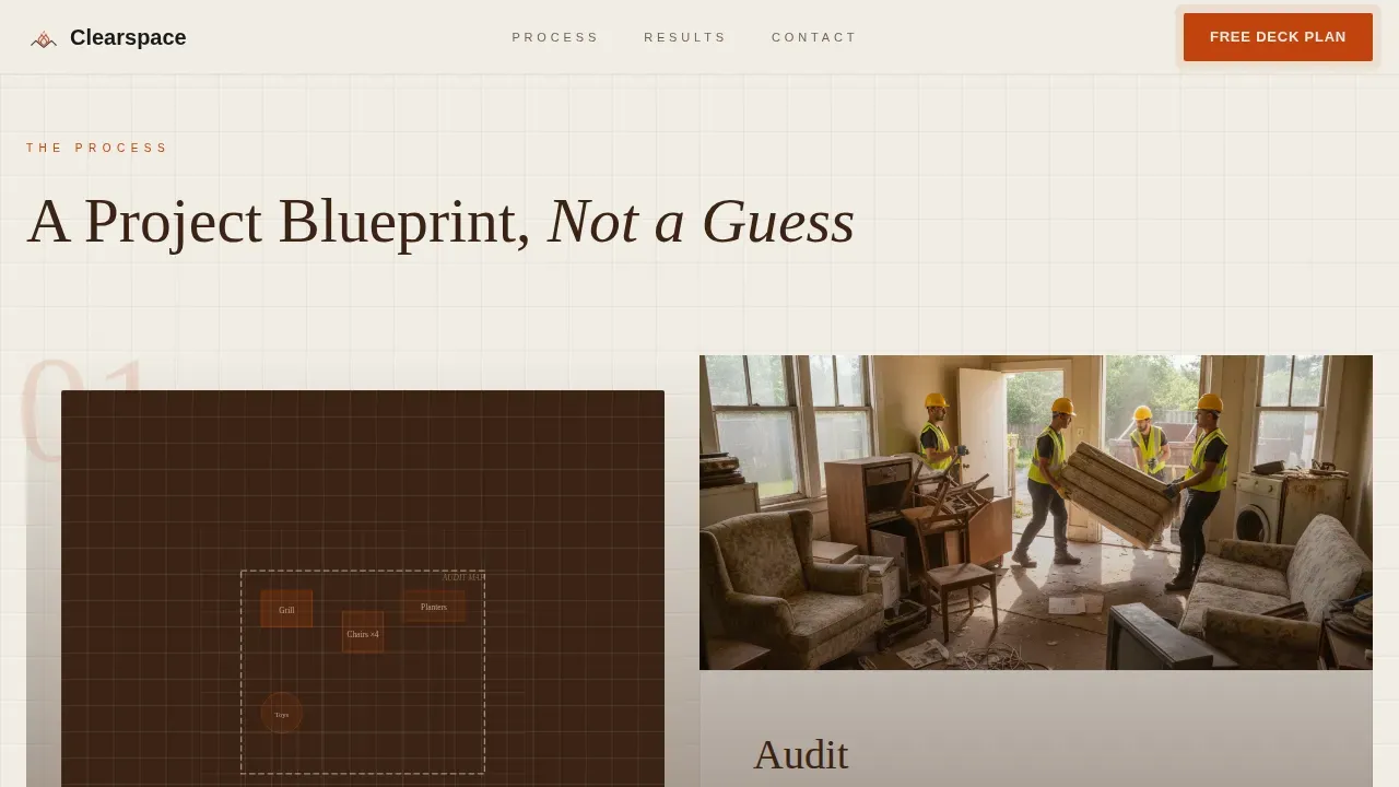 Patio & Deck Declutter Landing Page Template